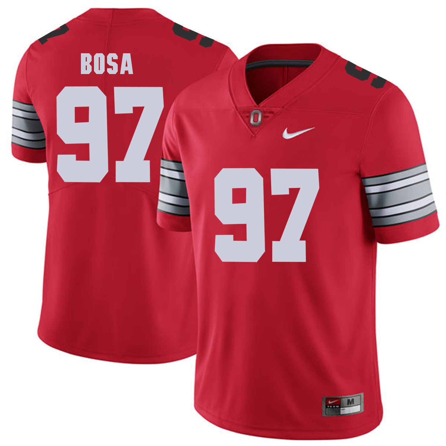 Men Ohio State #97 Bosa Red Customized NCAA Jerseys->->Custom Jersey
